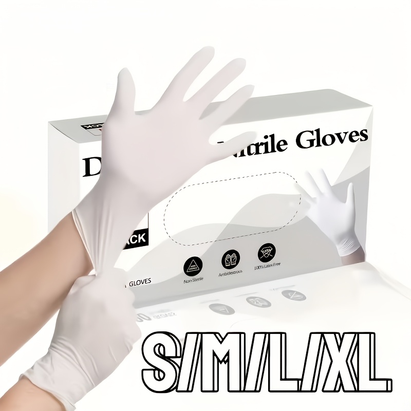 Medical Gloves - Ağır Hizmet Tipi Beyaz Nitril Eldivenler,