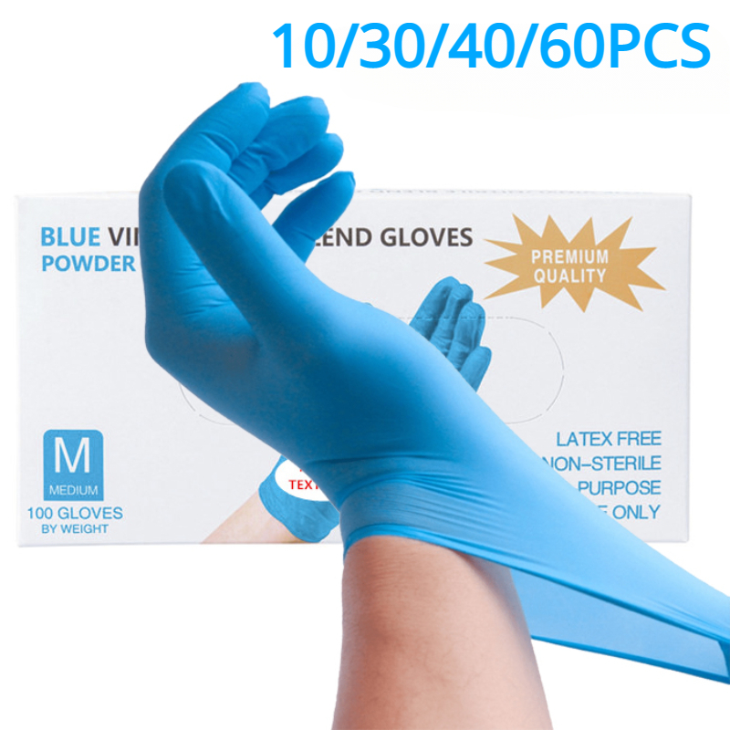Medical Gloves - 10/30/40/60 adet tek kullanımlık mavi nitril