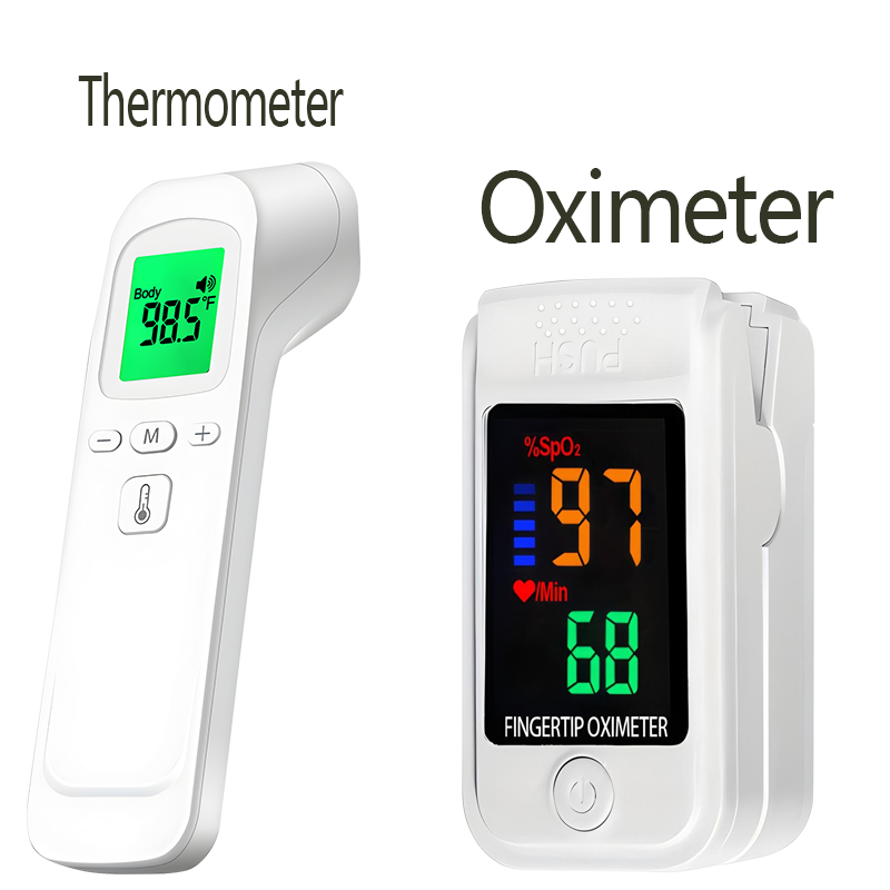 Pulse Oximeter - Dijital Alın Termometresi Elektronik Temassız Klinik