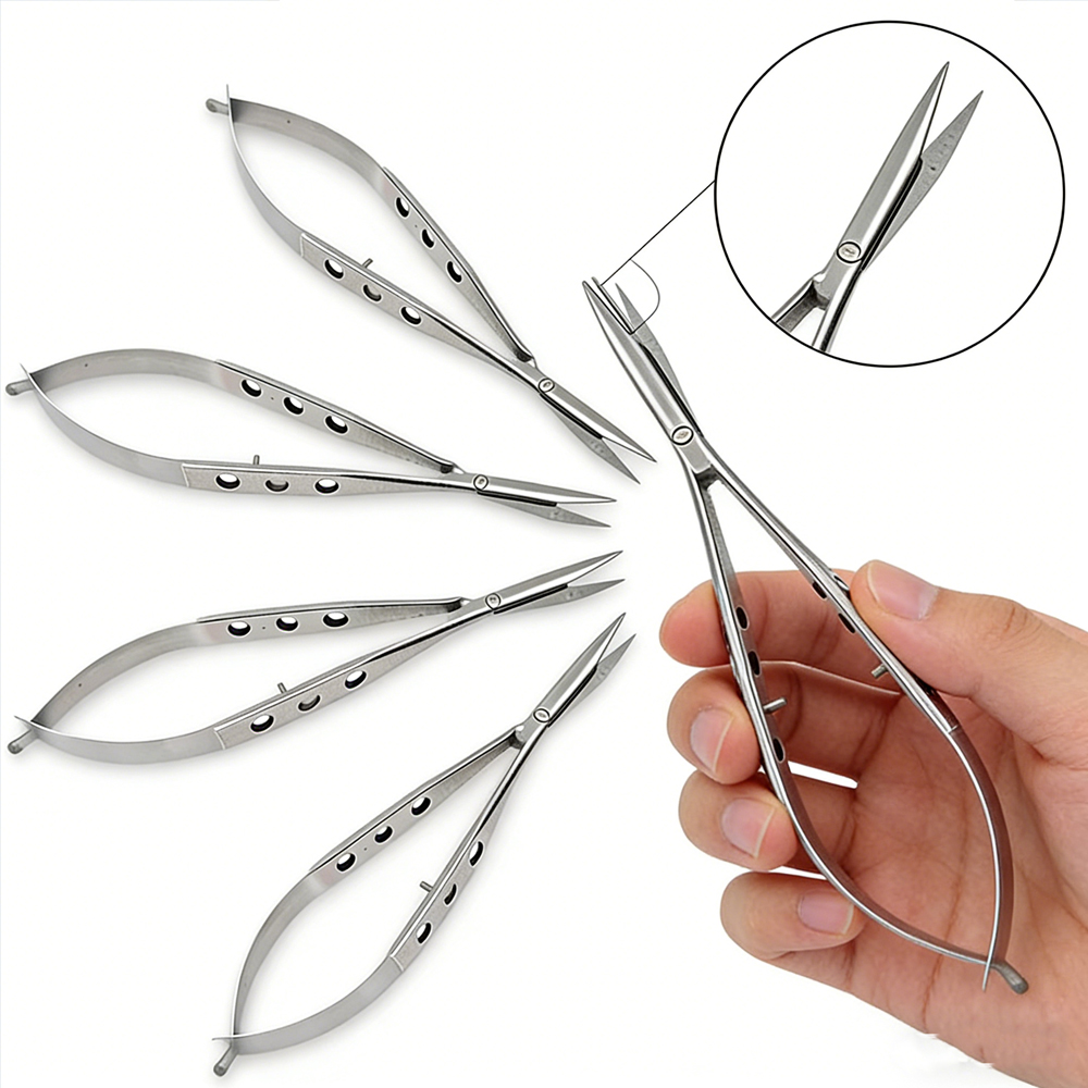 Medical Scissors - 5 adet Konjunktival Göz Makası Künt