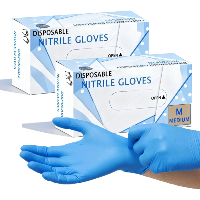 Medical Gloves - 10-100 adet mavi nitril eldiven tek