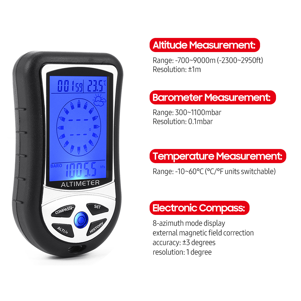 8'i 1 arada Çok Fonksiyonlu El - Thermometer Digital incelemesi ve fiyatı